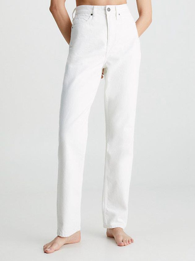 Calvin Klein USA High Rise Straight Womens Jeans White 8426579-BJ